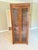 Contemporary Pair of Vintage Yew Wood Curio Display Cabinets. For Sale - Image 3 of 12