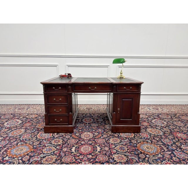 About this Classic English Partnerdesk Desk Classic and Elegant | Antique desks in English, Classic and Chesterfield...