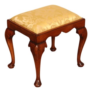 Mid 20th Century Queen Anne Style Mahogany Foot Stool or Bench For Sale