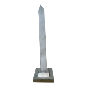Neoclassical Grand Tour Style Natural Rock Crystal Obelisk