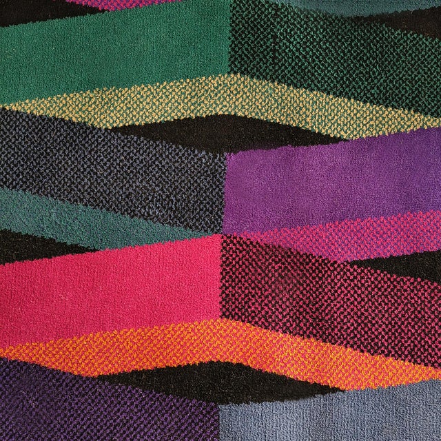 Textile Vintage Italian Wool Rug by Missoni for T&J Vestor, 1980s For Sale - Image 7 of 13