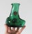 Vintage handmade green glass bottle or vase by Lofot Design. Made in Norway. Measures approx. 4.5"W x 3"D x 5.5"H No chips...