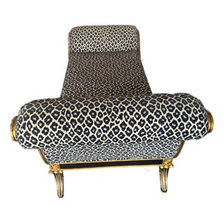 1970s Leopard Chaise Lounge For Sale