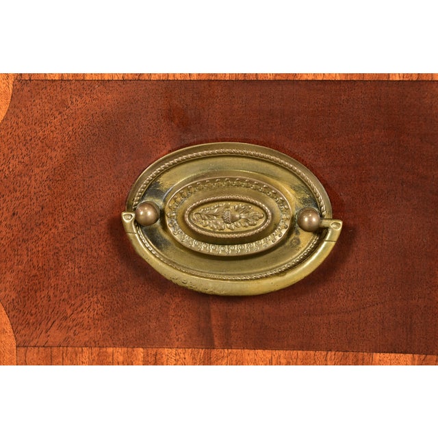 Antique Georgian Banded Flame Mahogany Chest of Drawers by Luce Furniture, Circa 1920s For Sale - Image 9 of 18