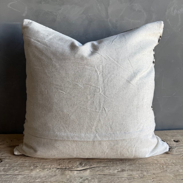 Textile Vintage Rug Pillow Cover With Stripes For Sale - Image 7 of 7