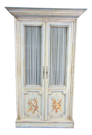 French Style Paint Decorated Bookcase