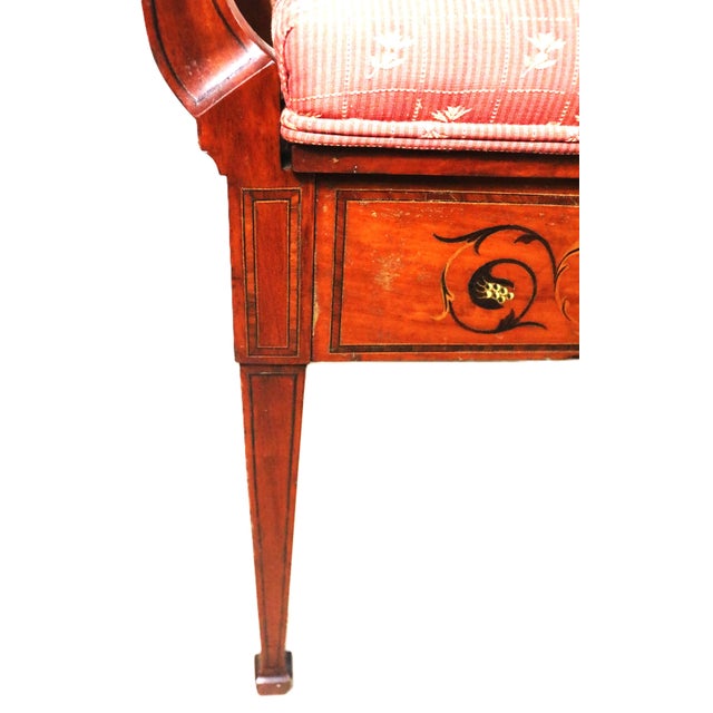 Early 20th Century Edwardian Period English Duet Bench For Sale - Image 5 of 12