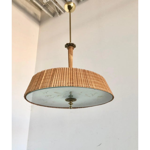 Paavo Tynell Pendant by Paavo Tynell With Diffuser Pained by Kyllikki Salmenhaara For Sale - Image 4 of 8