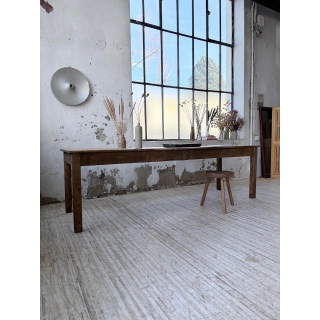 Vintage Farmhouse Table in Pine, 1950s For Sale - Image 4 of 18