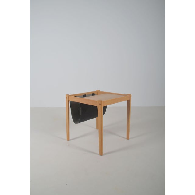 Danish Side Table with Magazine Holder by S.P. Jensen for BRDR Furbo, 1960s For Sale - Image 6 of 9