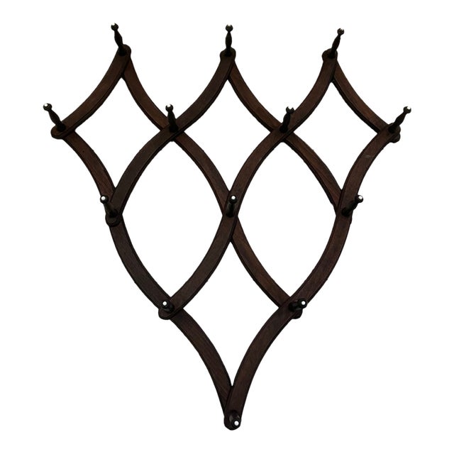 American Walnut Wall Hat Rack For Sale
