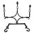 Vintage Spanish Renaissance Black Wrought Iron 3-Taper Candelabra For Sale