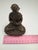 Asian Antique 18thC Tibetan Bronze Lama Statue - Heavy 10oz Portrait Monk Dharmachakra Mudra For Sale - Image 3 of 18