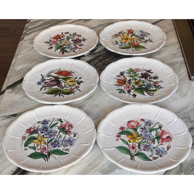 Vintage Made in Italy Bonwit Teller Set of 6 Salad Plates For Sale - Image 16 of 16