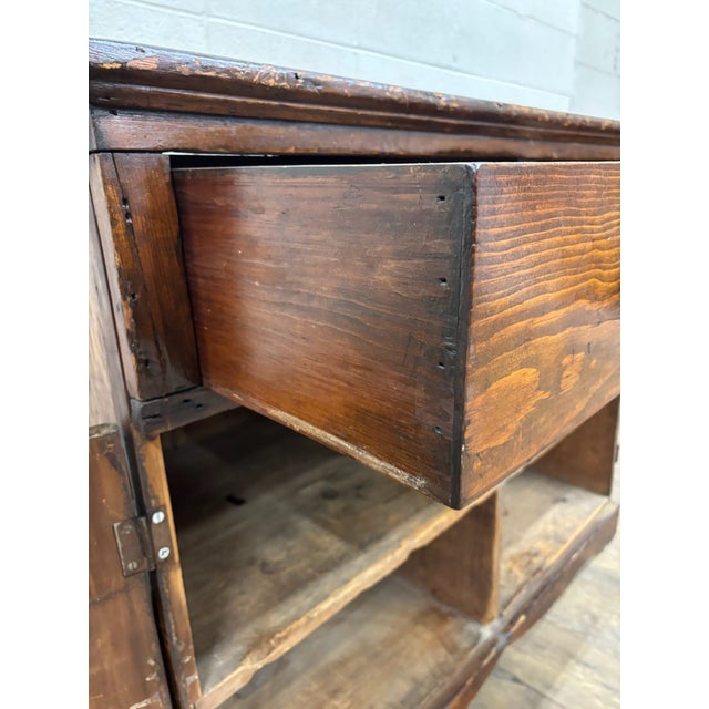 Wood Antique Primitive Farmhouse Jelly Cupboard Pie Safe For Sale - Image 7 of 13