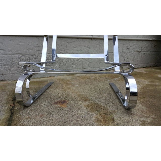 Chrome Poul Kjaerholm Attrib. Mid-Century Modern Flat Bar Steel Chrome Lounge Chairs - A Pair For Sale - Image 8 of 10