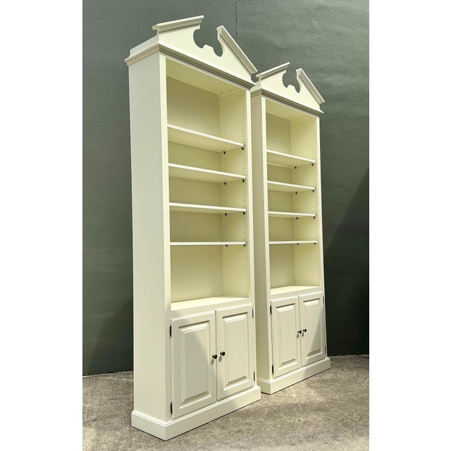 Vintage Monumental Pediment Etagere - A Pair For Sale - Image 4 of 12