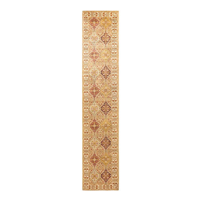 Mogul Hand-Knotted Runner Rug - Ivory, 2' 7" x 13' 3" For Sale