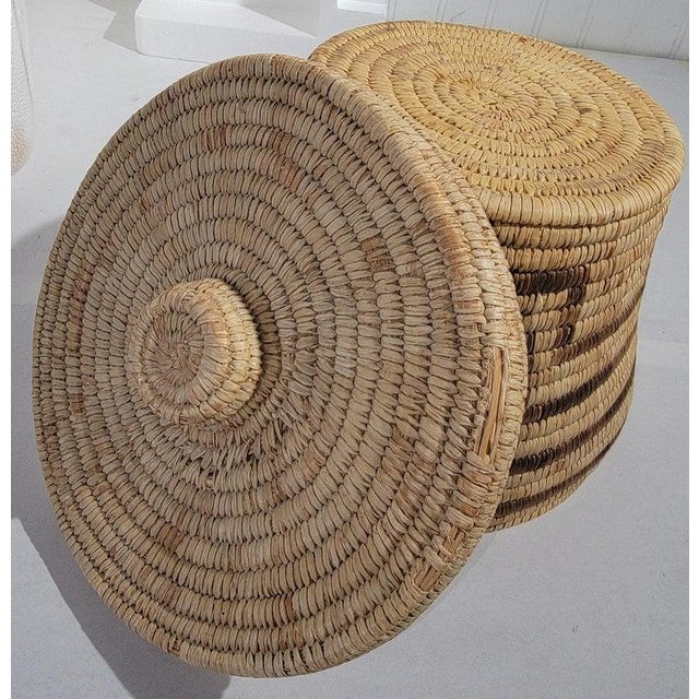 American Indian Papago Lidded Basket For Sale In Los Angeles - Image 6 of 6