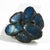 1950s Line Vautrin Blue Mirrors and Black Talosel Brooch For Sale - Image 5 of 8