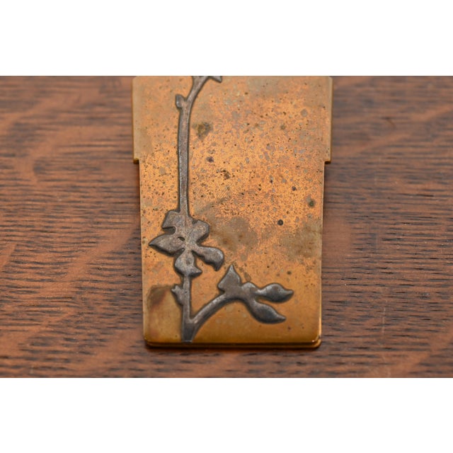 Early 20th Century Heintz Arts & Crafts Sterling Silver on Bronze Paper Clip For Sale - Image 5 of 11