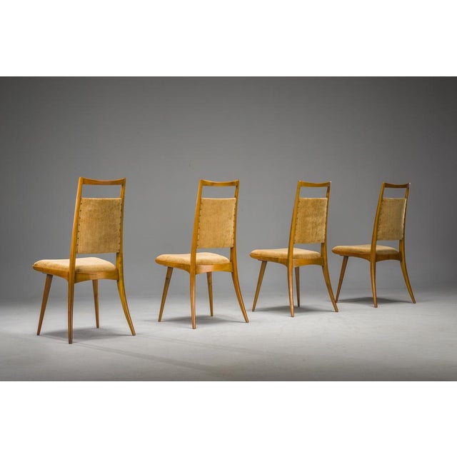 1950s Mid-Century Modern Dining Chairs attributed to Ernst Martin Dettinger for Lucas Schnaidt, 1950s, Set of 4 For Sale - Image 5 of 12