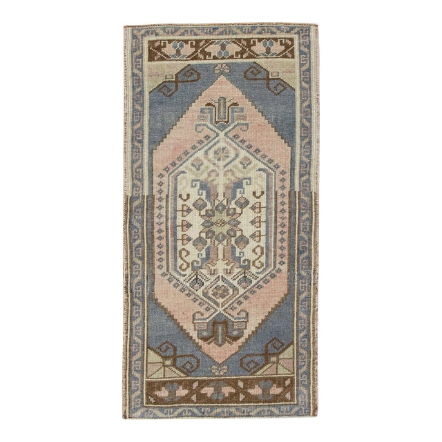 Oriental Hand Knotted Rug Turkish Mini Rug 1'8" x 3'3" For Sale