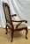 Wood Minton-Spidell Traditional Arm Chair in Pasini Suede With Brass Nailhead Trim For Sale - Image 7 of 11