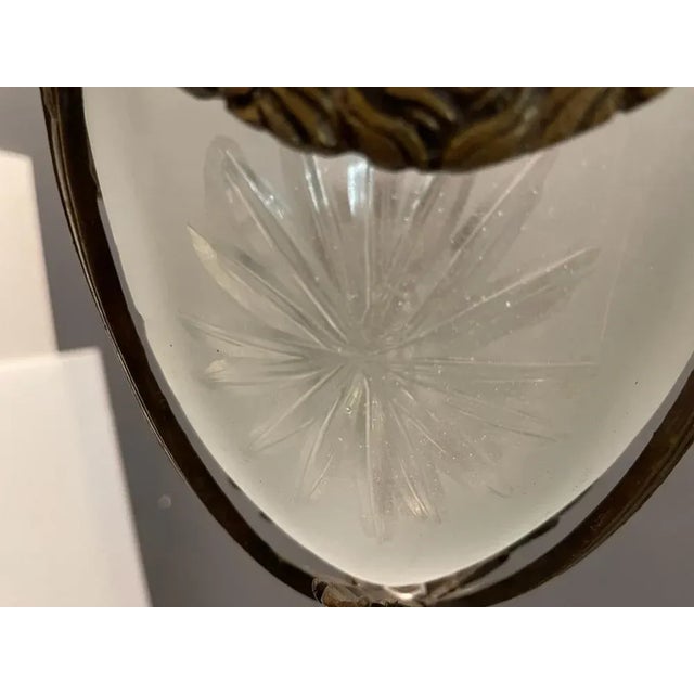 1970s Bronze Etched Glass Light Pendants, 1970s, Set of 2 For Sale - Image 5 of 11