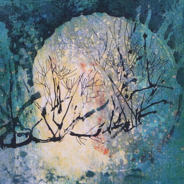 Abstract 1970s Hoi Lebadang Hand Signed Limited Edition 77/195 Large Silkscreen Framed For Sale - Image 3 of 12