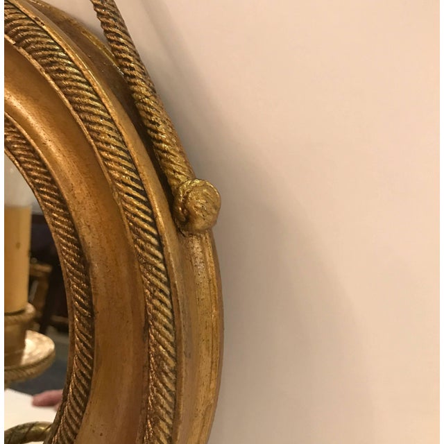 Traditional Pair of Mirrored and Giltwood Two Light Bullseye Sconces NYC, circa 1910 For Sale - Image 3 of 14