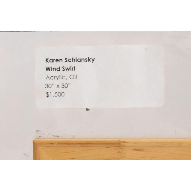 White Karen Schlansky "Wind Swirl" Mixed Media For Sale - Image 8 of 8