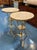 Late 20th Century Pair of Vintage French Empire Style Bronze and Marble Gueridon Tables For Sale - Image 5 of 6