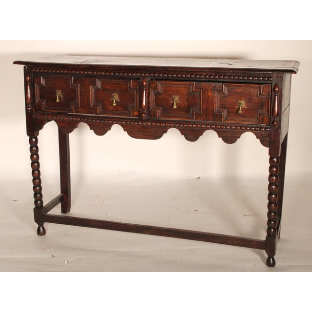 Jacobean Antique English Jacobean Style Oak Sideboard For Sale - Image 3 of 11
