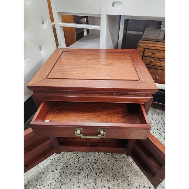 1960's George Zee Rosewood Oriental Nightstand For Sale In Tampa - Image 6 of 8