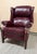 Bradington Young Chippendale Hi-Leg Recliner, Burgundy For Sale - Image 9 of 12
