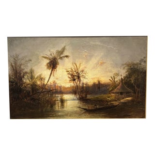 Fritz Klingelhöfer, Africa, Oil Painting on Canvas For Sale