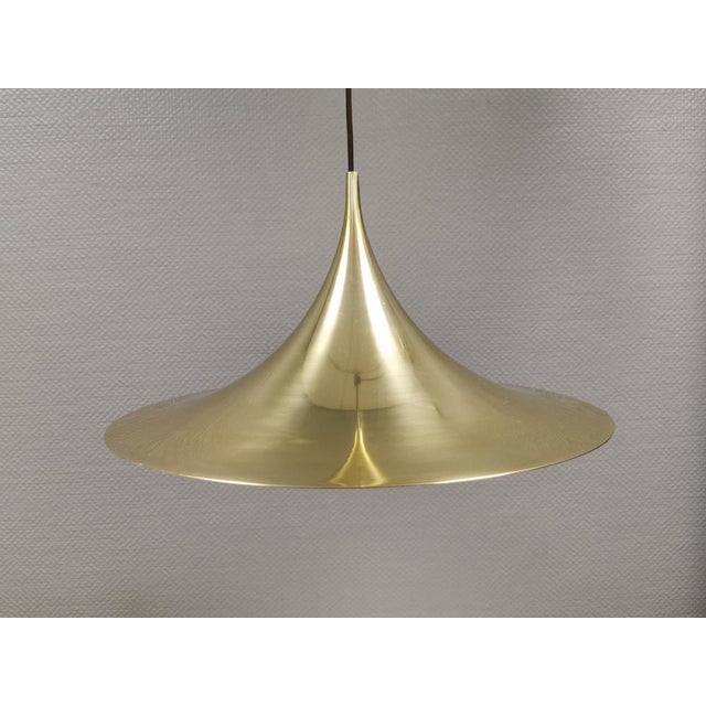 Vintage Golden Semi Hanging Lamp by Claus Bonderup & Torsten Thorup for Fog & Mørup, 1974 For Sale - Image 12 of 12