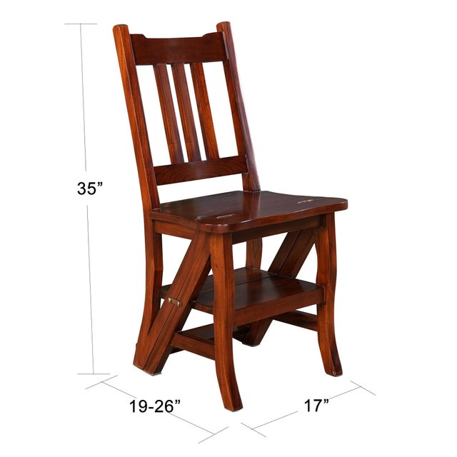 The Solid Mahogany Library Chair, also known as a metamorphic chair as created by Niagara Furniture. This style of Solid...