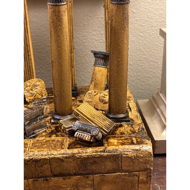 Grand Tour Architectural Capriccio of Classical Ruins Executed in the Italian Neoclassical Manner For Sale - Image 15 of 17