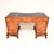 Antique Burr Walnut Pedestal Desk with Leather Top, 1900 For Sale - Image 4 of 11