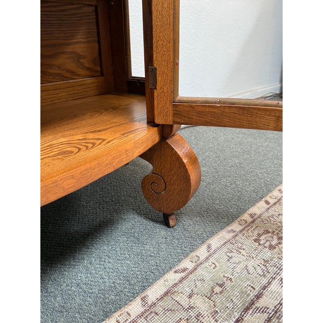 Tiger Wood Curio Cabinet, Antique For Sale - Image 9 of 12