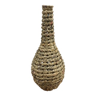 Vase Vintage Woven Paper For Sale