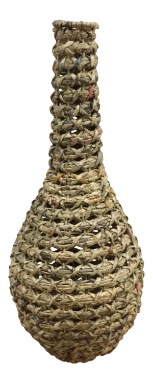 Vintage Woven Paper Vase