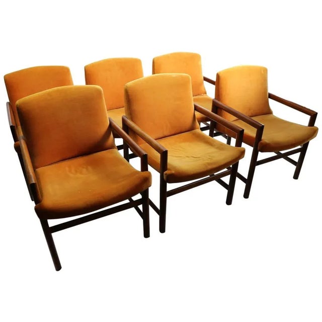 Rosewood Frame Dining Chairs by Baughman - Set of 6 For Sale - Image 13 of 13