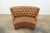 Marge Carson Vintage Marge Carson Curved Tufted Upholstered Dining Bench With Tassel Fringe For Sale - Image 4 of 13