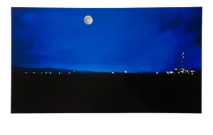 "Night Lights Under the Full Moon" Contemporary Landscape Photograph from The Estate of Gleb Derujinsky
