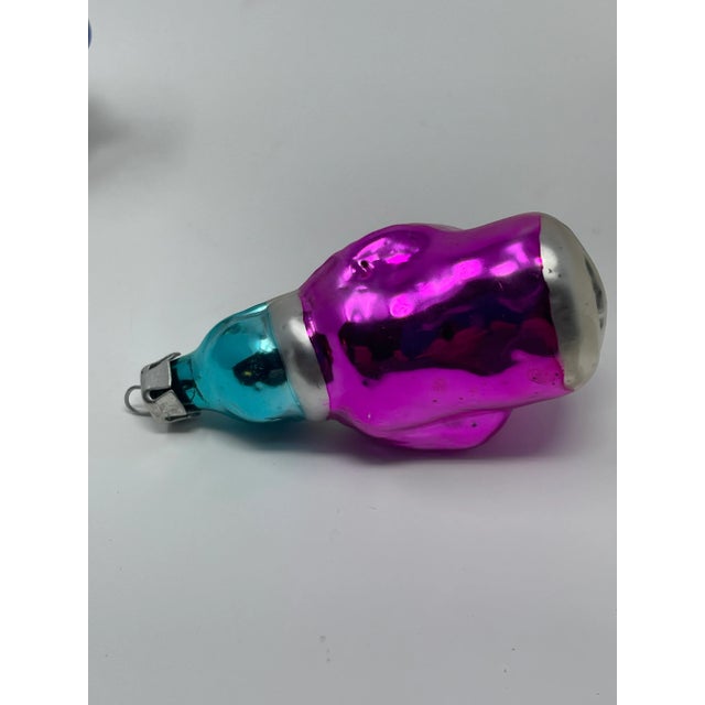 Mid-Century Modern Vintage Hand Blown Mercury Glass Christmas Ornaments, 6 Pieces For Sale - Image 3 of 12