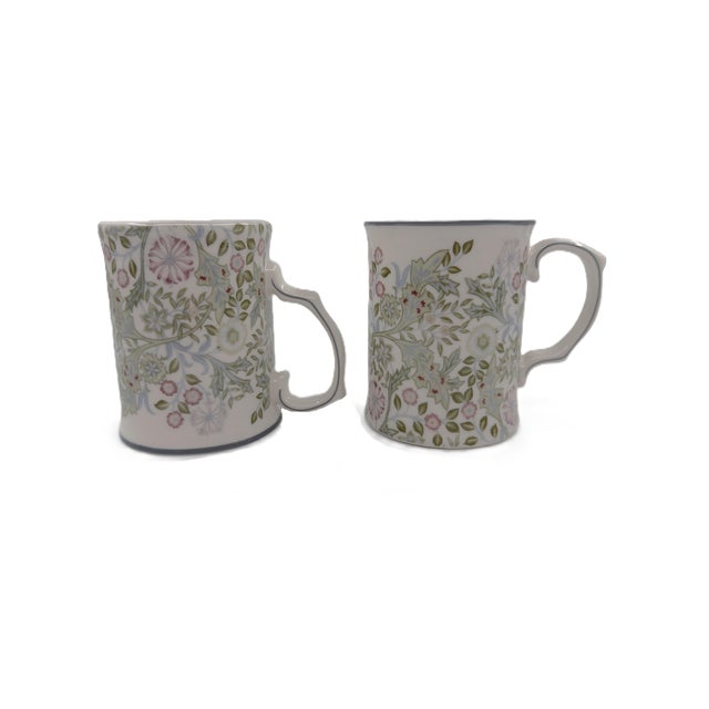 Green Morris & Co Porcelain Mugs in Iconic William Morris "Sweet Briar" Botanical Motif - Set of 4 For Sale - Image 8 of 8