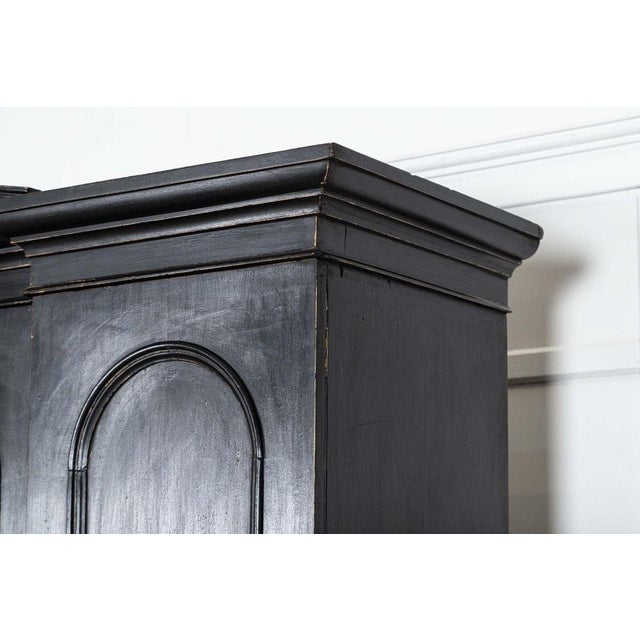 English Ebonised Ash Breakfront Linen Cupboard, 1890s For Sale - Image 12 of 16